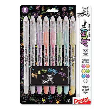 Pentel® Milky Pop Gel Pen, Stick, Medium 0.8 Mm, Assorted Ink And Barrel Colors, 8-pack freeshipping - TVN Wholesale